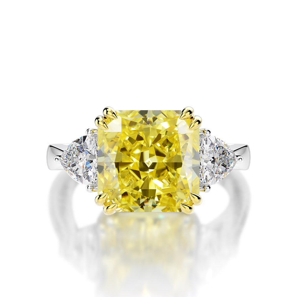 Yellow Diamond Wedding Ring 5 Carat High Carbon Diamond 925 Sterling Silver Ring Luxury Jewelry