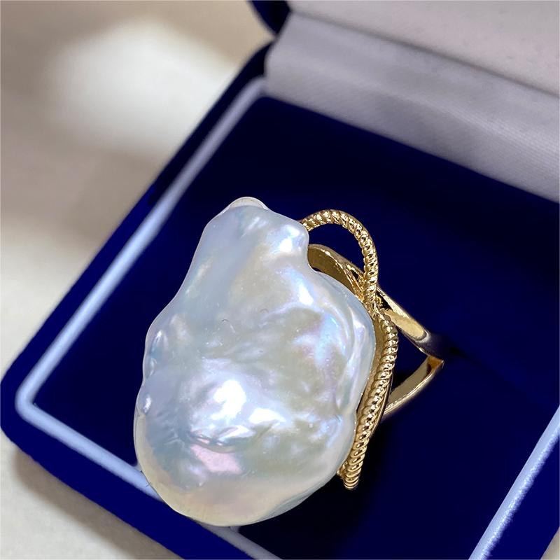 Ring for girlfriend natural freshwater pearl ring