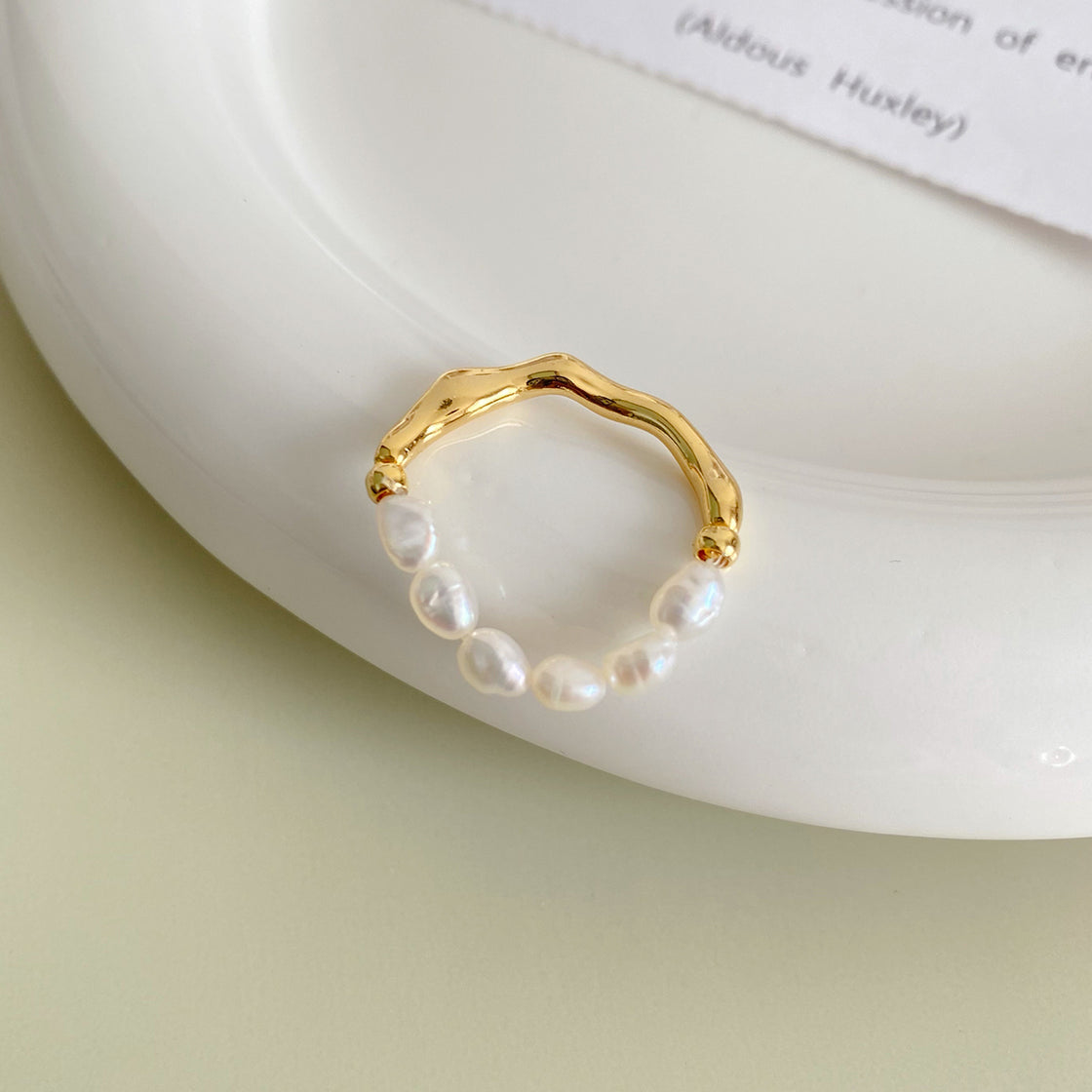 Pearl ring ladies wear freshwater pearl rings