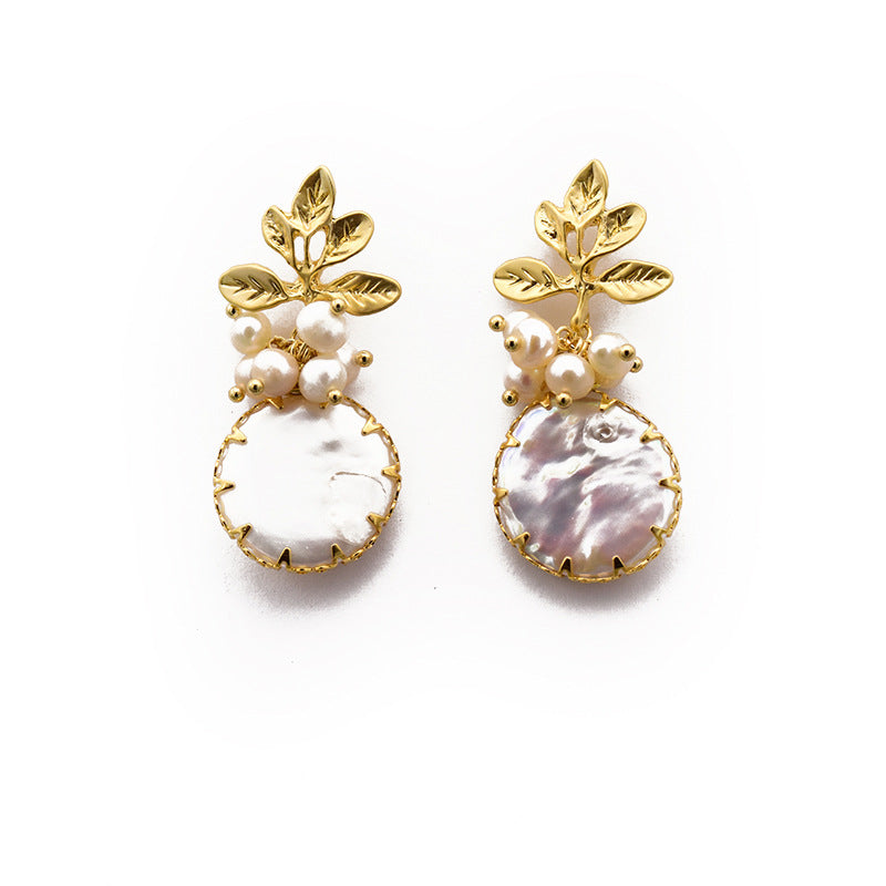 Christmas tree pearl earrings Christmas gift for girl